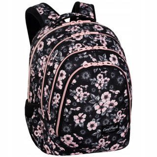 CoolPack viackomorový školský batoh, čierny, odtiene ružovej, 28 l