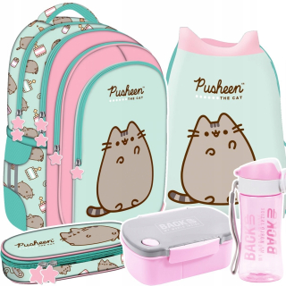 PUSHEEN ST.Right MINT Batoh Cat Kitten PRE DIEVČATÁ STUPEŇ 1-3 + 4 ďalšie produkty