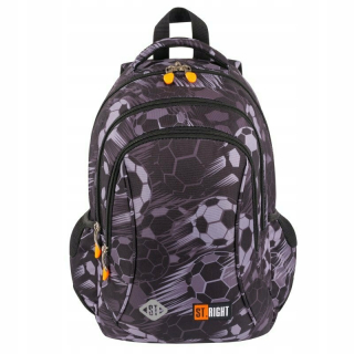 ST.RIGHT viackomorový školský batoh čierny, Odtiene sivej a striebornej, Multicolor 20 l