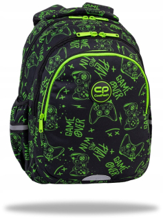 CoolPack viackomorový školský batoh, čierny, Odtiene zelenej, 21 rokov