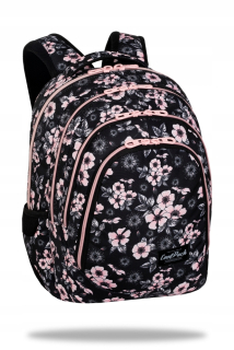 CoolPack viackomorový školský batoh, čierny, odtiene ružovej, 28 l