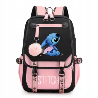 Viackomorový školský batoh Lilo and Stitch fitgq0 Odtiene ružovej