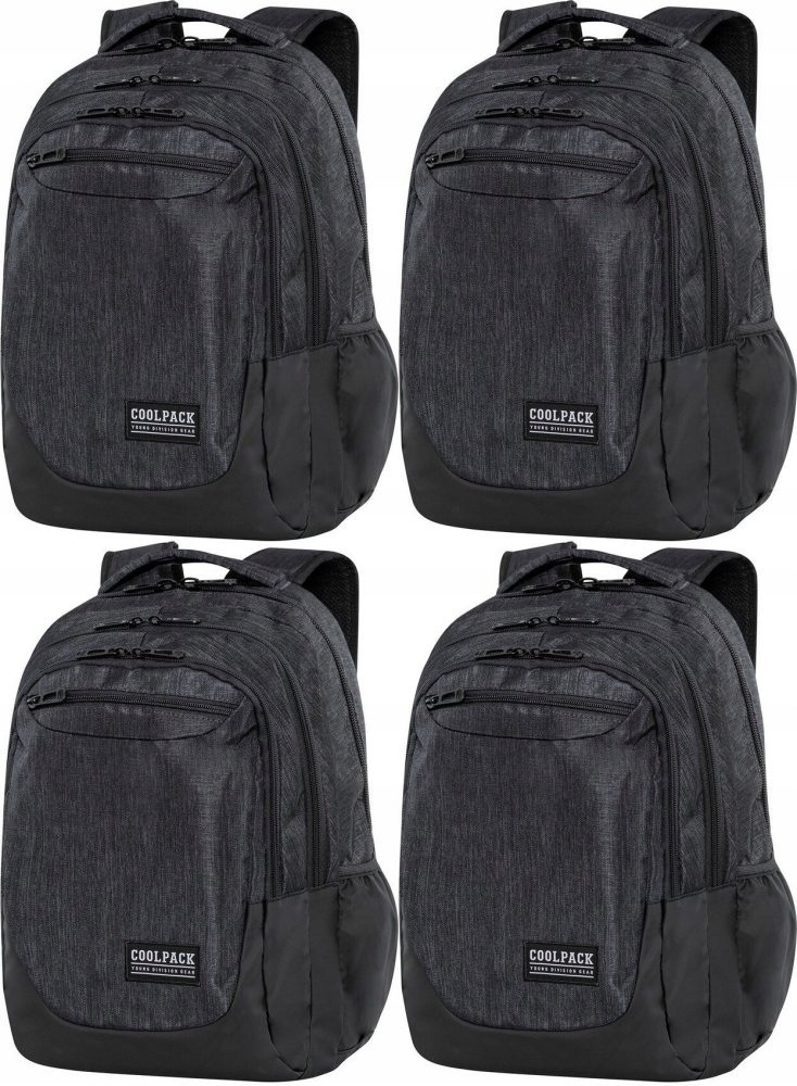 Viacúčelový mládežnícky batoh CoolPack Soul - 3 komorový, čierny