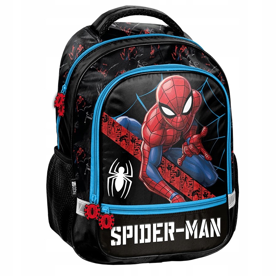 ŠKOLSKÝ BATOH PASO SPIDER-MAN PRE CHLAPKOV 1. ROČNÍK 1. 2 3. ČIERNY DO ŠKOLY
