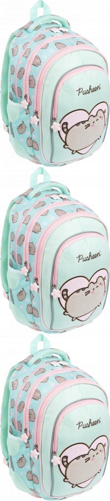Školský batoh Pusheen Mint s 4 komorami a reflexnými prvkami, 22l