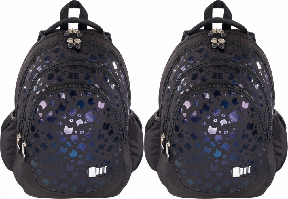 Vodeodolný školský batoh pre dievčatá Black Cats 23l, 2 kusy