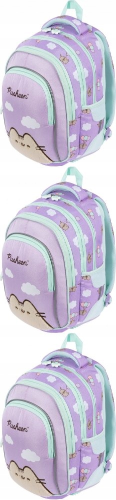 Školský batoh Pusheen Violet s 4 priehradkami a objemom 22l