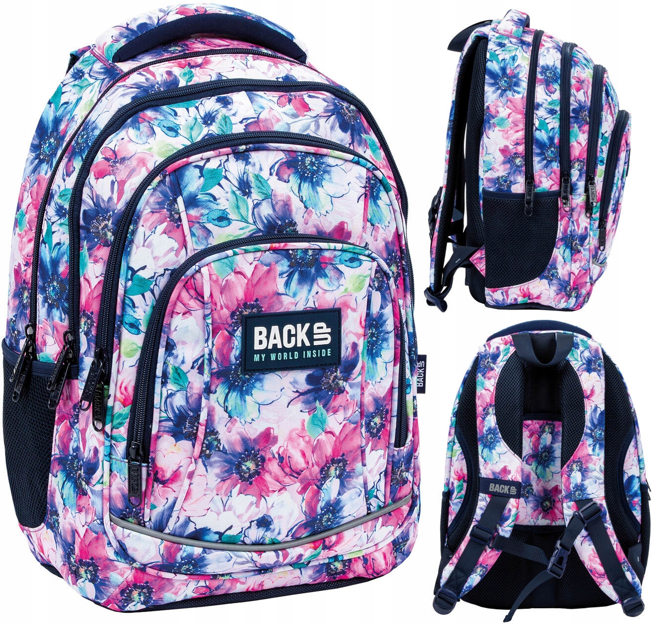 Veľký študentský batoh s multifunkčnými komorami a vreckami