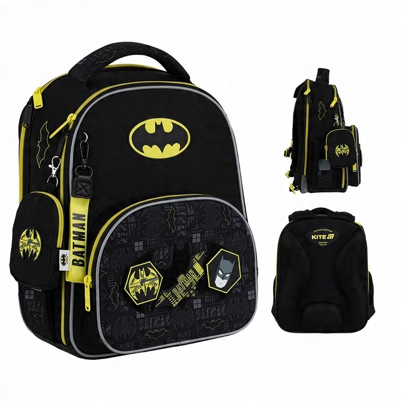 Školský batoh Kite DC25-556M pre prváka - čierny a ergonomický