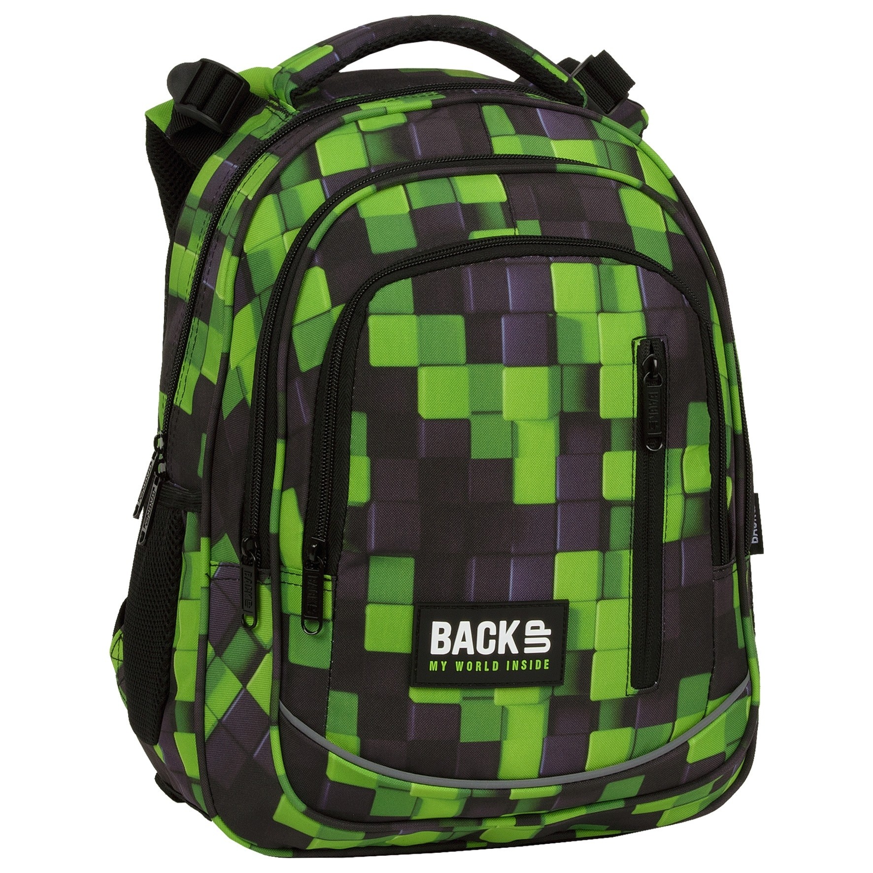 Školný batoh BackUP pre chlapca - Dizajn Pixelové Kocky