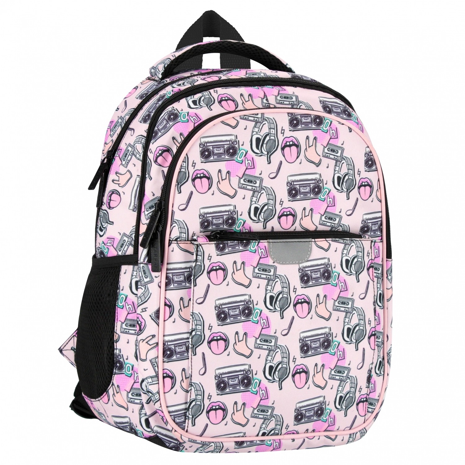 Školský batoh STARPAK Music s odrážajúcimi prvkami a ventilačným systémom