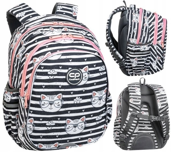 Školský batoh CoolPack Jerry pre dievčatá s mačacím motívom