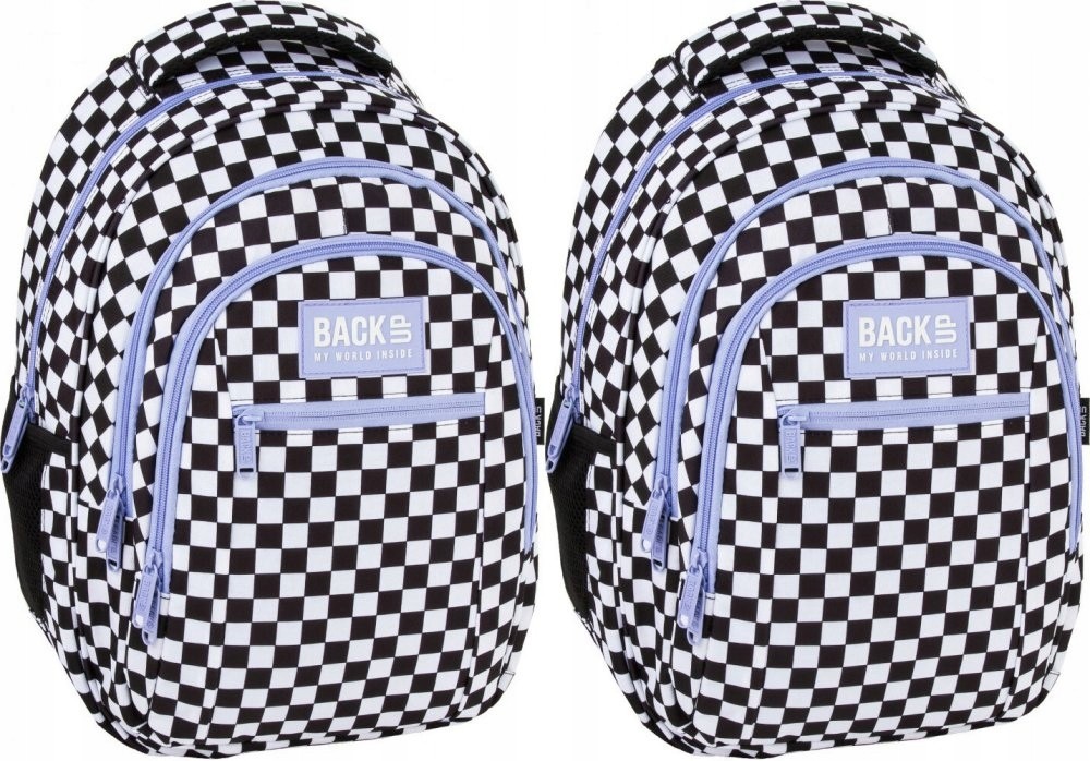 Mládežnícky batoh BackUP 7 O Chessboard, trojkomorový, 26l, 42x30x20 cm