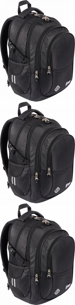 Školský batoh St.Right BP1 Shiny Snake s 4 priehradkami, 23l, čierny