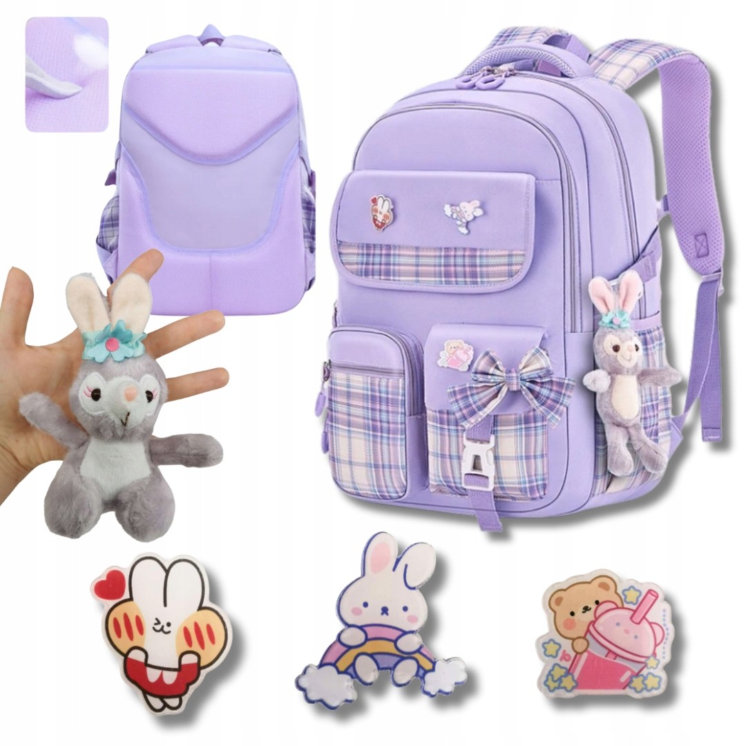 Dievčenský školský batoh v fialovej farbe - viacúčelový a praktický